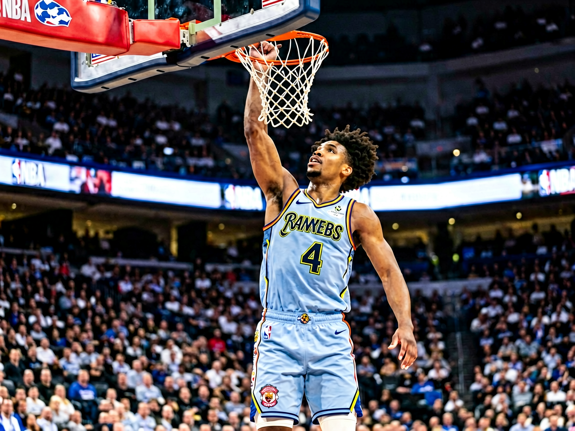 NBA比赛中球员扣篮的精彩瞬间